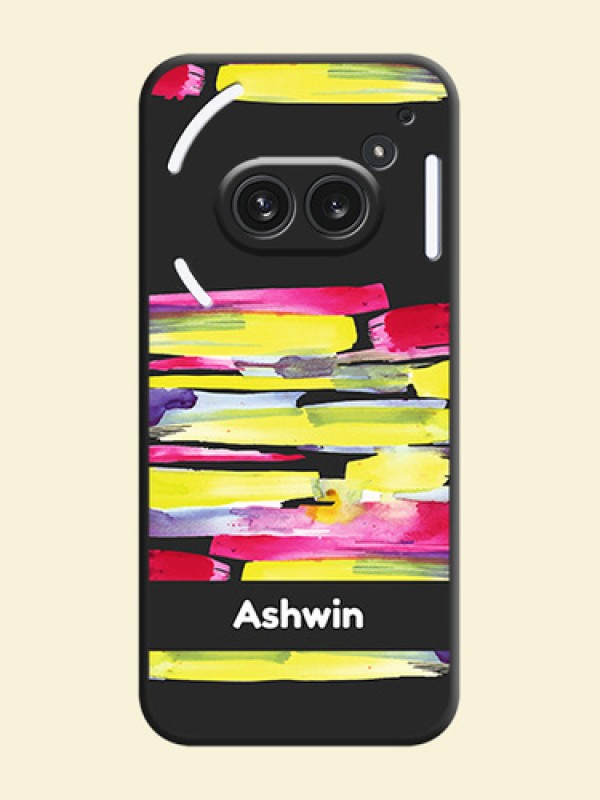 Brush Coloured On Space Black Custom Soft Matte Mobile Back Cover - Nothing Phone 2A Plus