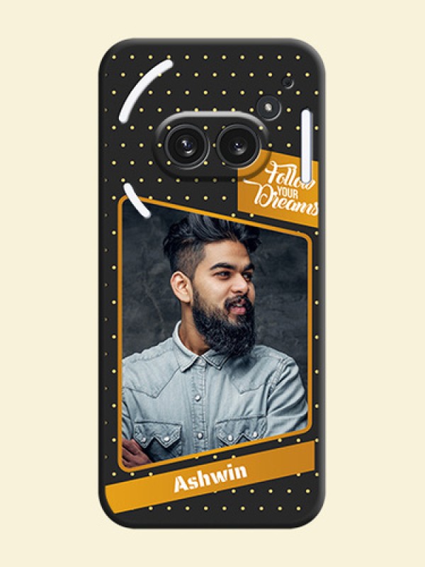 Follow Your Dreams with White Dots On Space Black Custom Soft Matte Mobile Back Cover - Nothing Phone 2A Plus