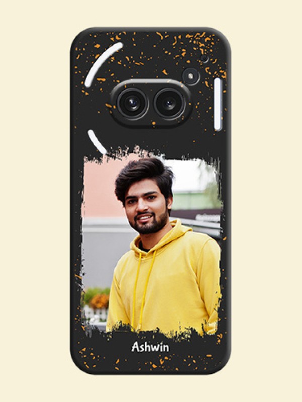 Spray Free Design on Photo On Space Black Custom Soft Matte Mobile Back Cover - Nothing Phone 2A Plus