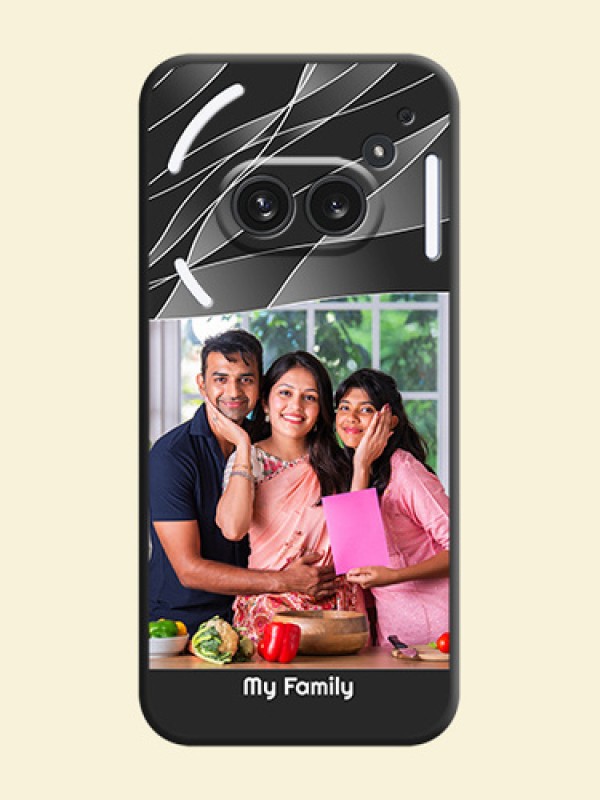 Mixed Wave Lines on Photo On Space Black Custom Soft Matte Mobile Back Cover - Nothing Phone 2A Plus
