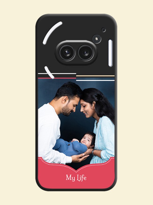 Classic Plain Design with Name On Space Black Custom Soft Matte Mobile Back Cover - Nothing Phone 2A Plus