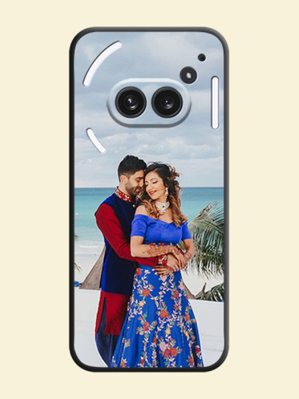 Full Single Pic Upload On Space Black Custom Soft Matte Mobile Back Cover - Nothing Phone 2A Plus
