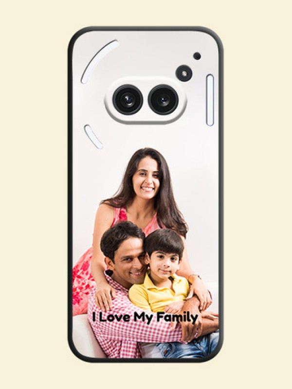 Full Single Pic Upload With Text On Space Black Custom Soft Matte Mobile Back Cover - Nothing Phone 2A Plus