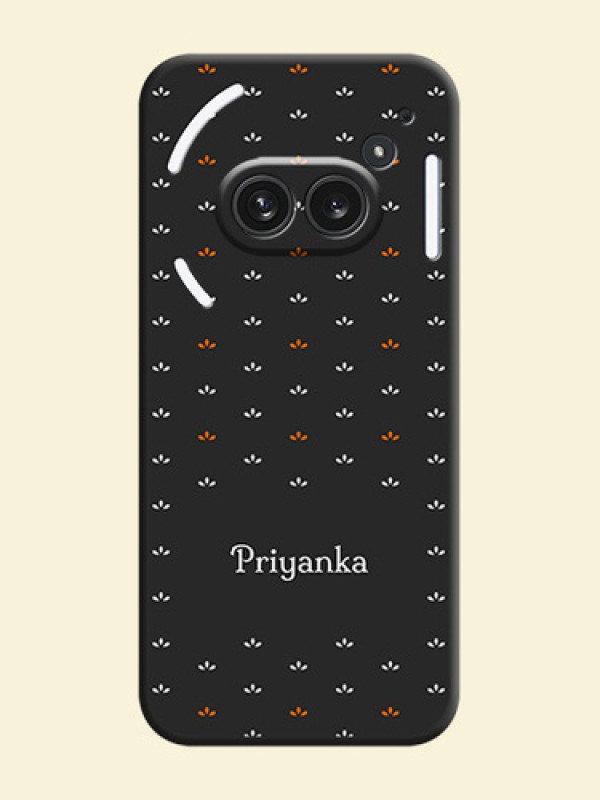 Simple Pattern With Custom Text On Space Black Custom Soft Matte Mobile Back Cover - Nothing Phone 2A Plus