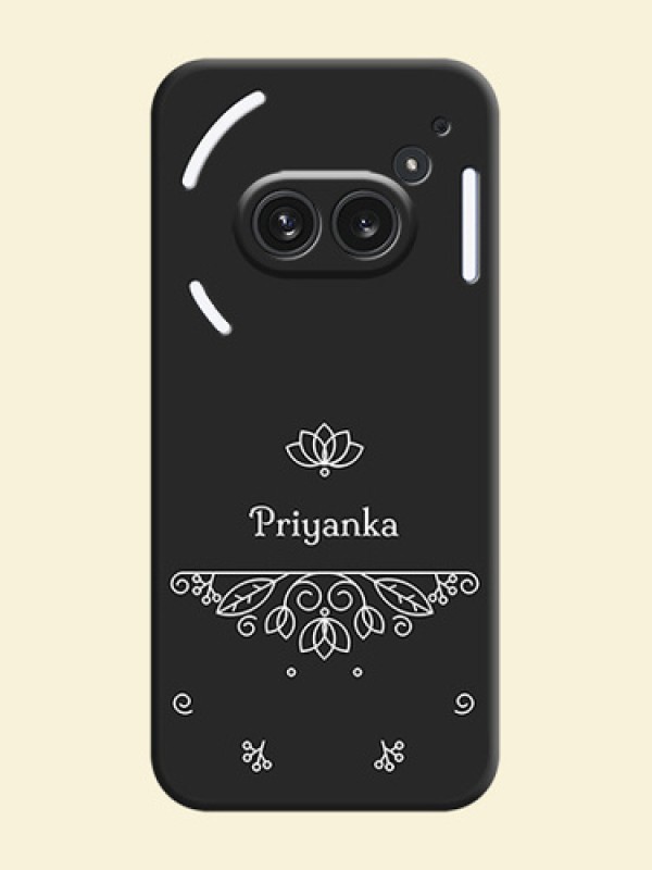 Lotus Garden Custom Text On Space Black Custom Soft Matte Mobile Back Cover - Nothing Phone 2A Plus
