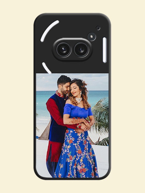 Image Upload With Space Black Color On Custom Soft Matte Mobile Back Cover - Nothing Phone 2A Plus
