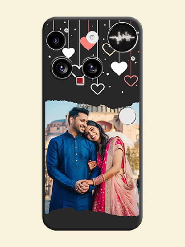 Love Hangings with Splash Wave Picture On Space Black Custom Soft Matte Mobile Back Cover - Nothing Phone 3 5G