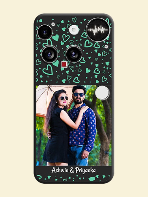 Sea Green Indefinite Love Pattern on Photo On Space Black Custom Soft Matte Mobile Back Cover - Nothing Phone 3 5G