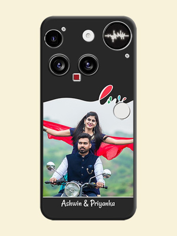 Fall in Love Pattern with Picture on Photo On Space Black Custom Soft Matte Mobile Back Cover - Nothing Phone 3 5G