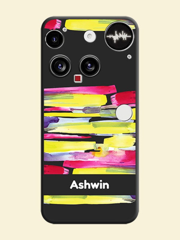 Brush Coloured On Space Black Custom Soft Matte Mobile Back Cover - Nothing Phone 3 5G