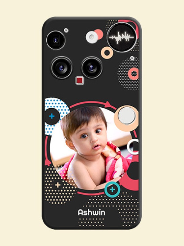 Multicoloured Round Image On Space Black Custom Soft Matte Mobile Back Cover - Nothing Phone 3 5G