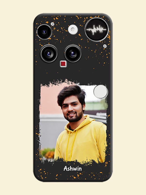 Spray Free Design on Photo On Space Black Custom Soft Matte Mobile Back Cover - Nothing Phone 3 5G