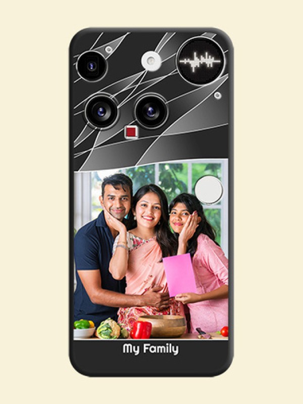 Mixed Wave Lines on Photo On Space Black Custom Soft Matte Mobile Back Cover - Nothing Phone 3 5G