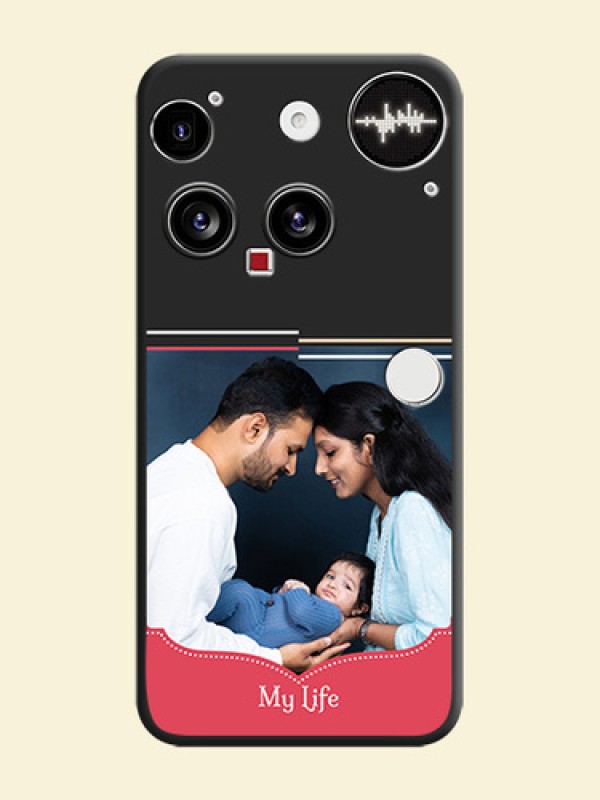 Classic Plain Design with Name On Space Black Custom Soft Matte Mobile Back Cover - Nothing Phone 3 5G