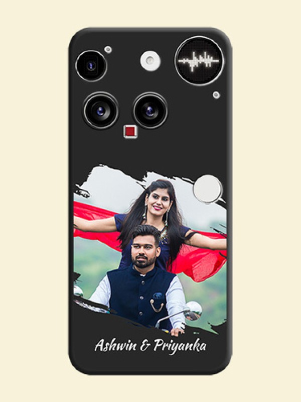Grunge Brush Strokes on Photo On Space Black Custom Soft Matte Mobile Back Cover - Nothing Phone 3 5G