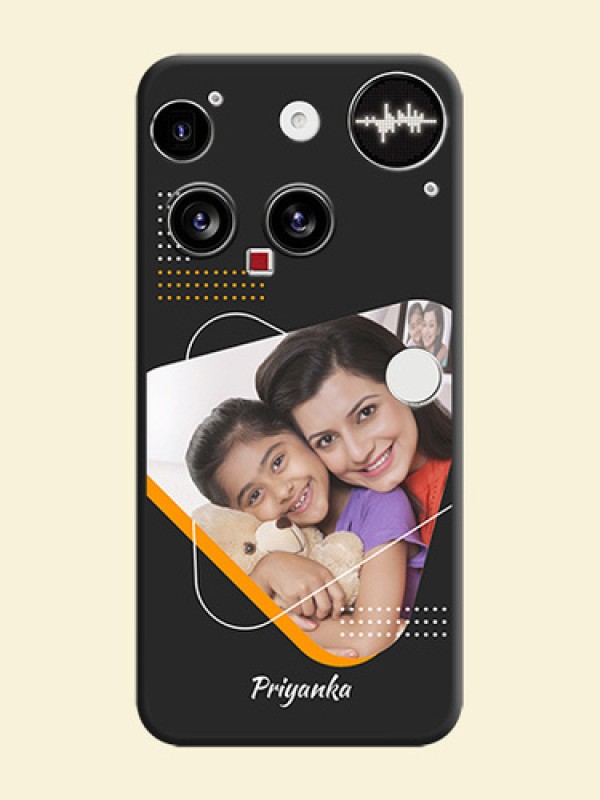 Yellow Triangle on Photo On Space Black Custom Soft Matte Mobile Back Cover - Nothing Phone 3 5G