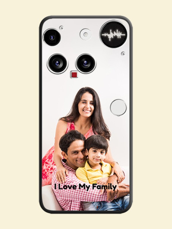 Full Single Pic Upload With Text On Space Black Custom Soft Matte Mobile Back Cover - Nothing Phone 3 5G