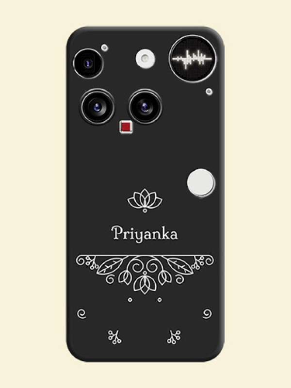 Lotus Garden Custom Text On Space Black Custom Soft Matte Mobile Back Cover - Nothing Phone 3 5G