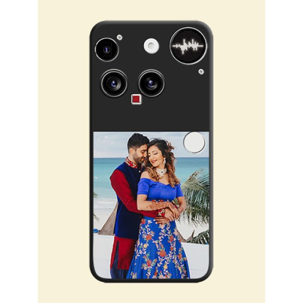 Image Upload With Space Black Color On Custom Soft Matte Mobile Back Cover - Nothing Phone 3 5G