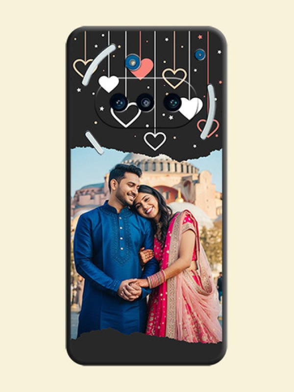 Love Hangings with Splash Wave Picture On Space Black Custom Soft Matte Mobile Back Cover - Nothing Phone 3a 5G