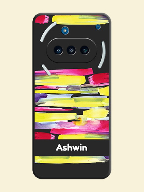 Brush Coloured On Space Black Custom Soft Matte Mobile Back Cover - Nothing Phone 3a 5G
