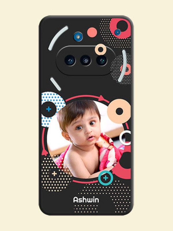 Multicoloured Round Image On Space Black Custom Soft Matte Mobile Back Cover - Nothing Phone 3a 5G