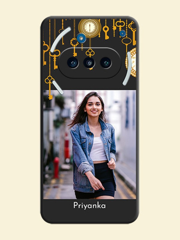 Decorative Design with Text On Space Black Custom Soft Matte Mobile Back Cover - Nothing Phone 3a 5G