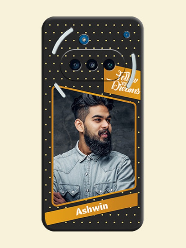 Follow Your Dreams with White Dots On Space Black Custom Soft Matte Mobile Back Cover - Nothing Phone 3a 5G