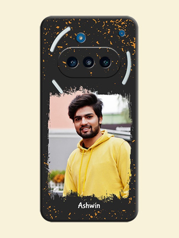 Spray Free Design on Photo On Space Black Custom Soft Matte Mobile Back Cover - Nothing Phone 3a 5G
