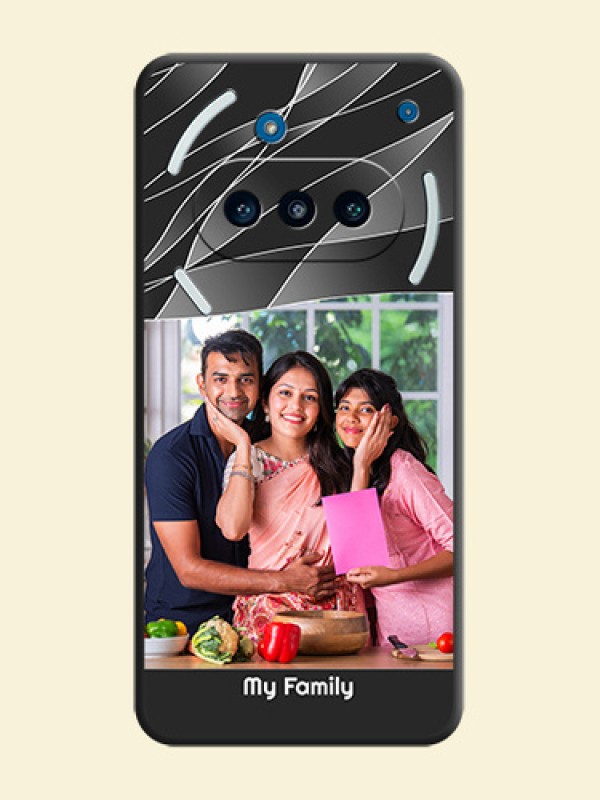 Mixed Wave Lines on Photo On Space Black Custom Soft Matte Mobile Back Cover - Nothing Phone 3a 5G