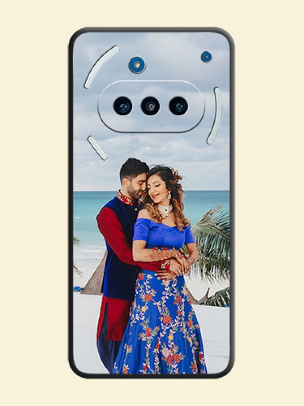 Full Single Pic Upload On Space Black Custom Soft Matte Mobile Back Cover - Nothing Phone 3a 5G