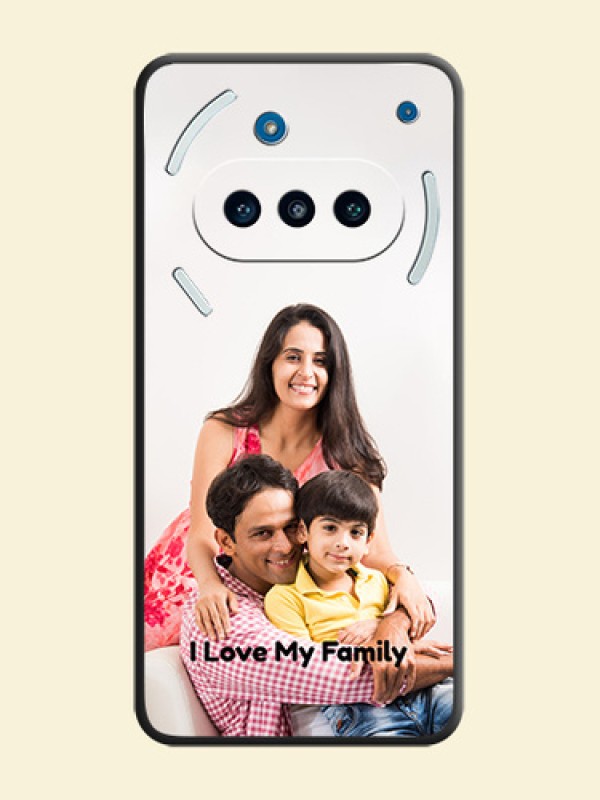 Full Single Pic Upload With Text On Space Black Custom Soft Matte Mobile Back Cover - Nothing Phone 3a 5G