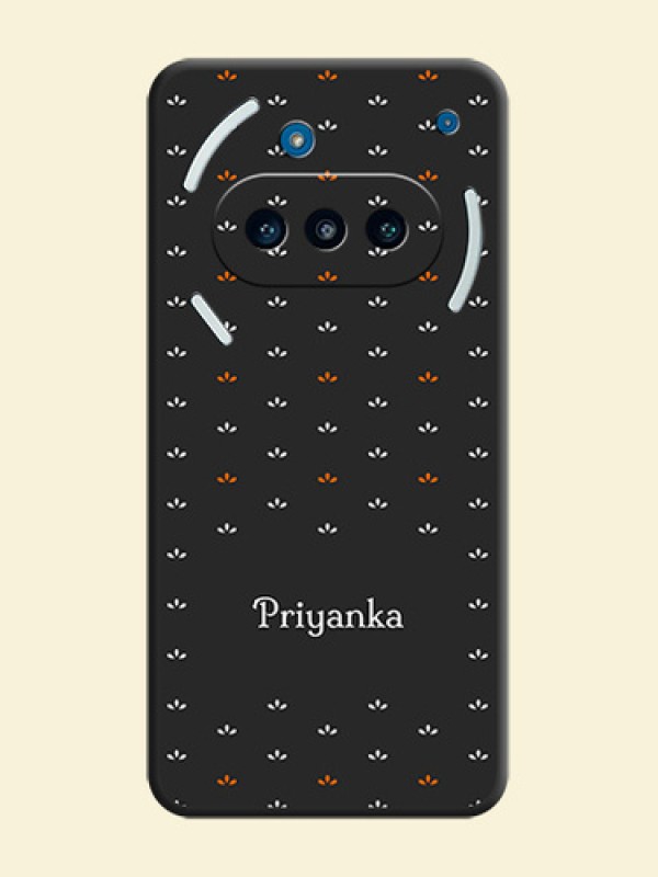 Simple Pattern With Custom Text On Space Black Custom Soft Matte Mobile Back Cover - Nothing Phone 3a 5G