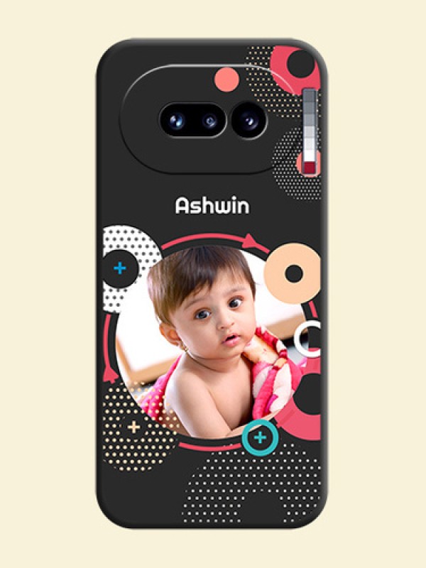 Multicoloured Round Image On Space Black Custom Soft Matte Mobile Back Cover - Nothing Phone 4A 5G