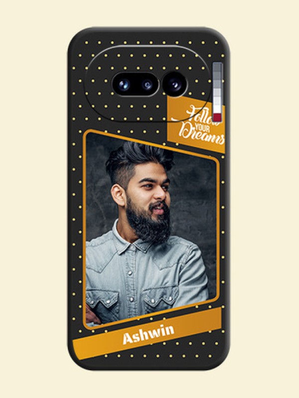 Follow Your Dreams with White Dots On Space Black Custom Soft Matte Mobile Back Cover - Nothing Phone 4A 5G