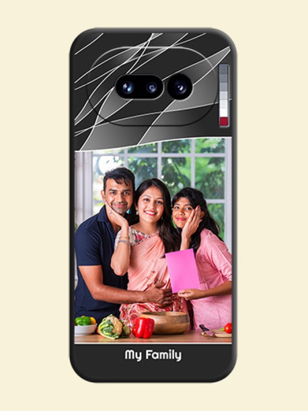 Mixed Wave Lines on Photo On Space Black Custom Soft Matte Mobile Back Cover - Nothing Phone 4A 5G