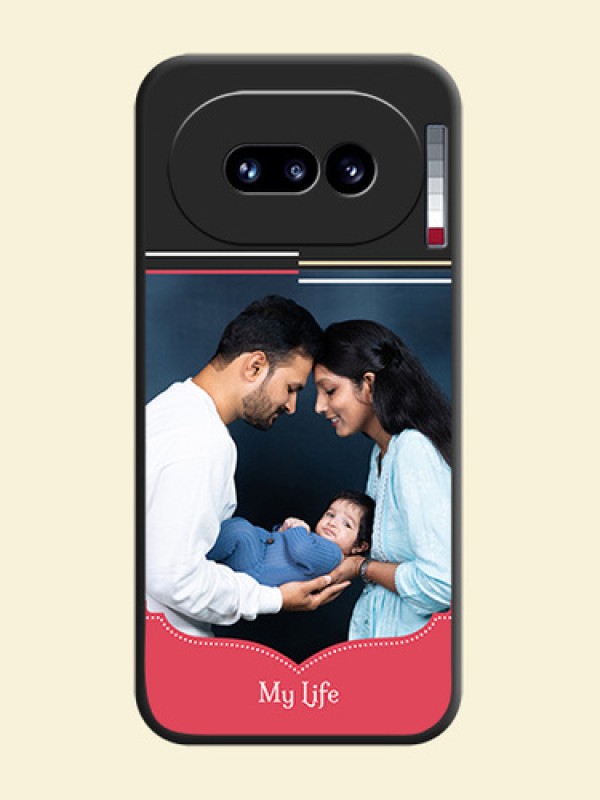 Classic Plain Design with Name On Space Black Custom Soft Matte Mobile Back Cover - Nothing Phone 4A 5G