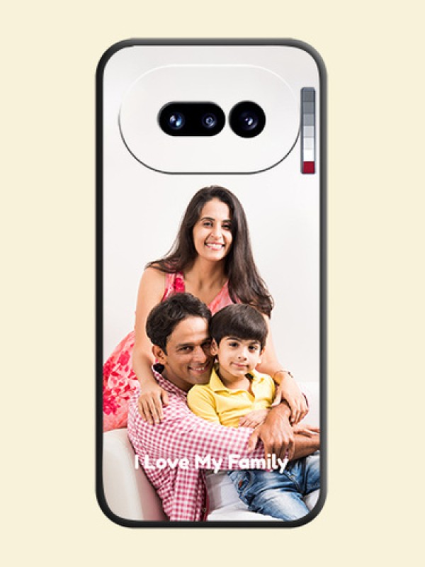 Full Single Pic Upload With Text On Space Black Custom Soft Matte Mobile Back Cover - Nothing Phone 4A 5G