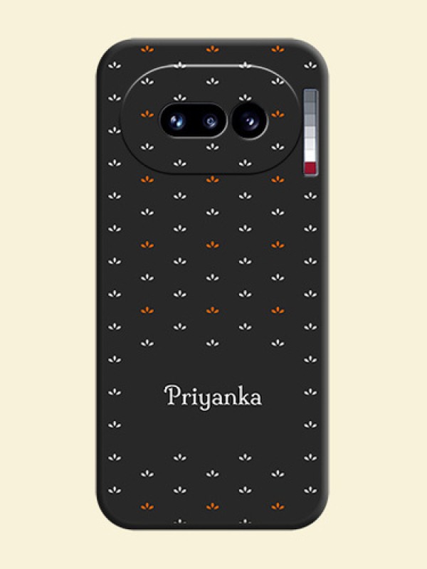 Simple Pattern With Custom Text On Space Black Custom Soft Matte Mobile Back Cover - Nothing Phone 4A 5G