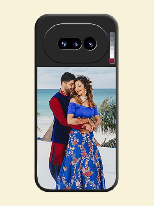 Image Upload With Space Black Color On Custom Soft Matte Mobile Back Cover - Nothing Phone 4A 5G