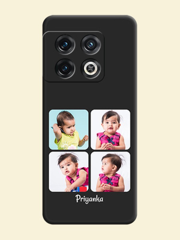 Floral Art with 6 Image Holder on Photo on Space Black Soft Matte Mobile Case - OnePlus 10 Pro 5G
