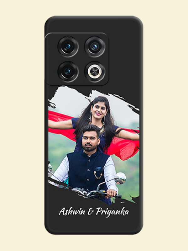 Grunge Brush Strokes on Photo on Space Black Soft Matte Back Cover - OnePlus 10 Pro 5G