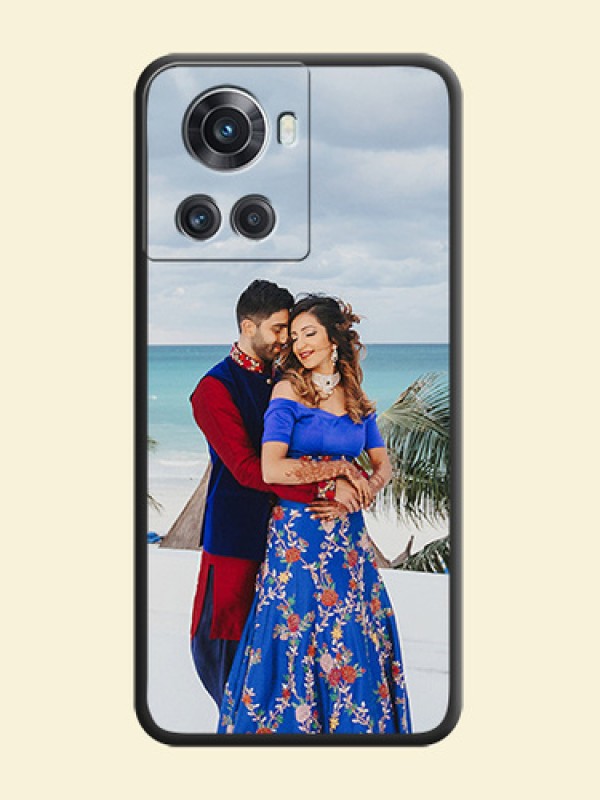Full Single Pic Upload On Space Black Personalized Soft Matte Phone Covers -Oneplus 10R 5G