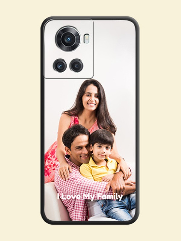 Full Single Pic Upload With Text On Space Black Personalized Soft Matte Phone Covers -Oneplus 10R 5G