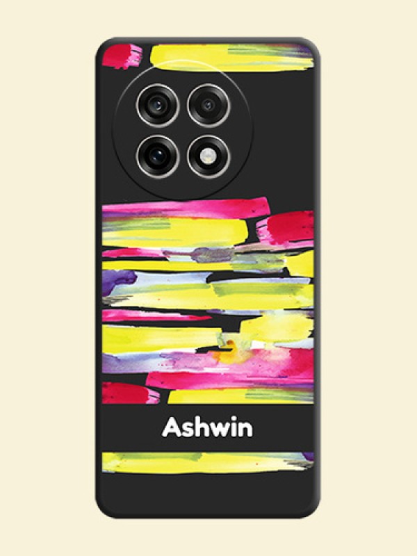 Brush Coloured On Space Black Custom Soft Matte Mobile Back Cover - OnePlus 13R 5G