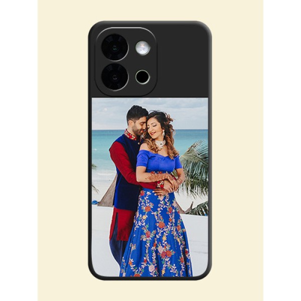 Image Upload With Space Black Color On Custom Soft Matte Mobile Back Cover - OnePlus 13S 5G