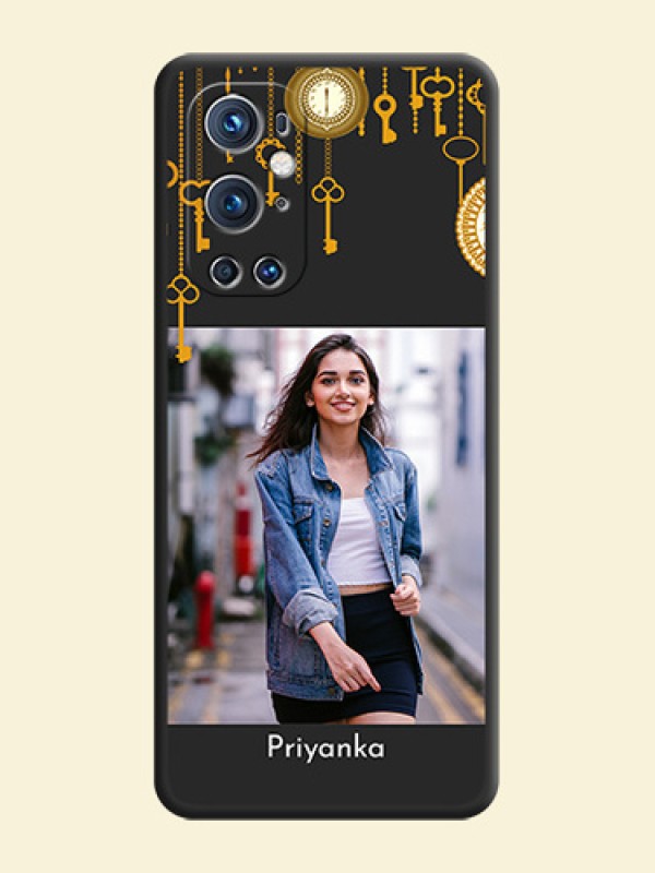 Decorative Design with Text on Space Black Custom Soft Matte Back Cover - Oneplus 9 Pro 5G