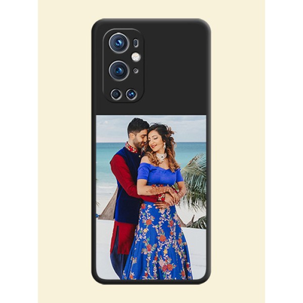 Image Upload With Space Black Color On Custom Soft Matte Mobile Back Cover - OnePlus 9 Pro 5G