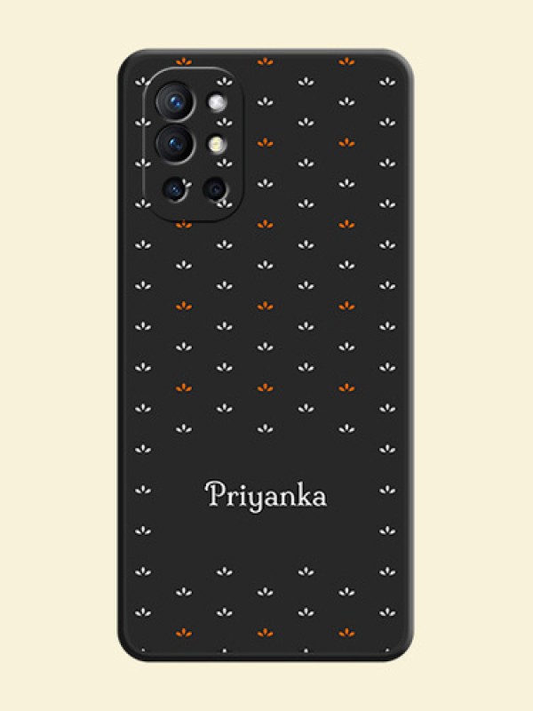 Simple Pattern With Custom Text On Space Black Personalized Soft Matte Phone Covers -Oneplus 9R 5G