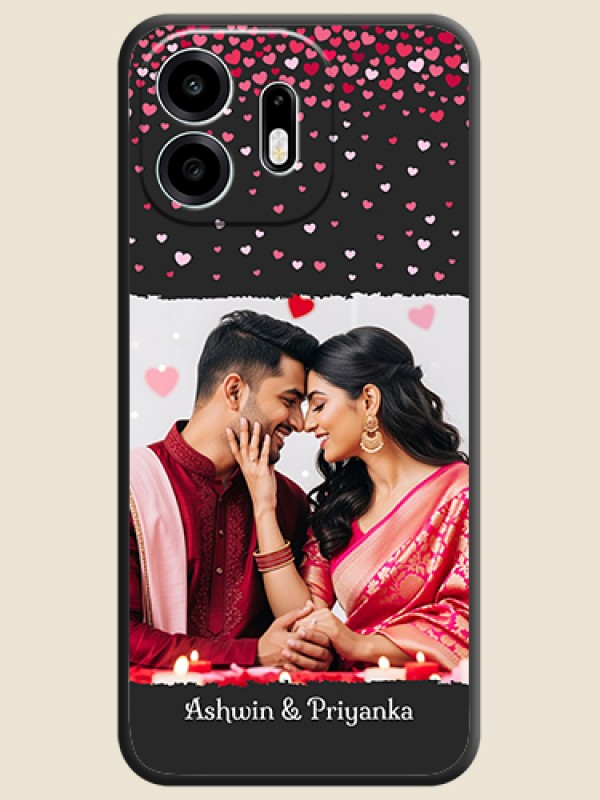 Fall in Love with Your Partner on Photo On Space Black Custom Soft Matte Mobile Back Cover - OnePlus N6 5G